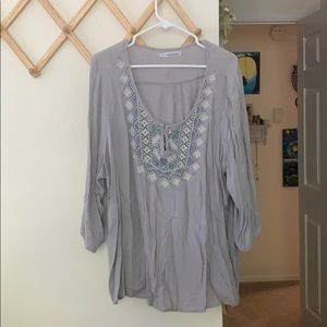 Flowy beaded blouse